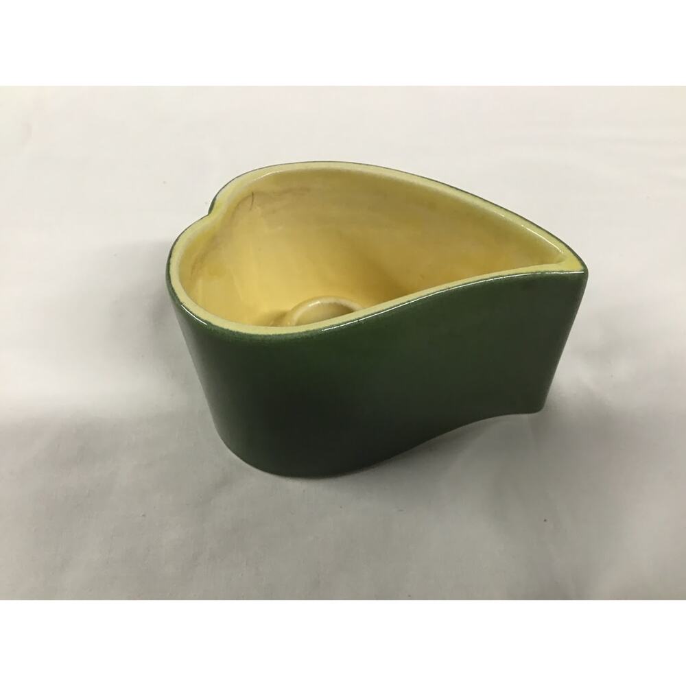 RED WING Green & Yellow Candle Holder 1953 BELLE KOGAN
